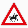 Verkehrszeichen 101-23 Reiter, Aufstellung links
