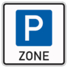 Verkehrszeichen 314.1 Beginn einer Parkraumbewirtschaftungszone