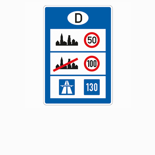 Richtzeichen 393 Informationstafel an Grenzübergangsstellen