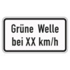 Zusatzzeichen 1012.34 Grüne Welle bei ... km/h