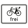 Zusatzzeichen 1022.13 E-Bikes frei