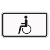 Zusatzzeichen 1044.10 Nur Schwerbehinderte mit außergewöhnlicher Gehbehinderung und Blinde
