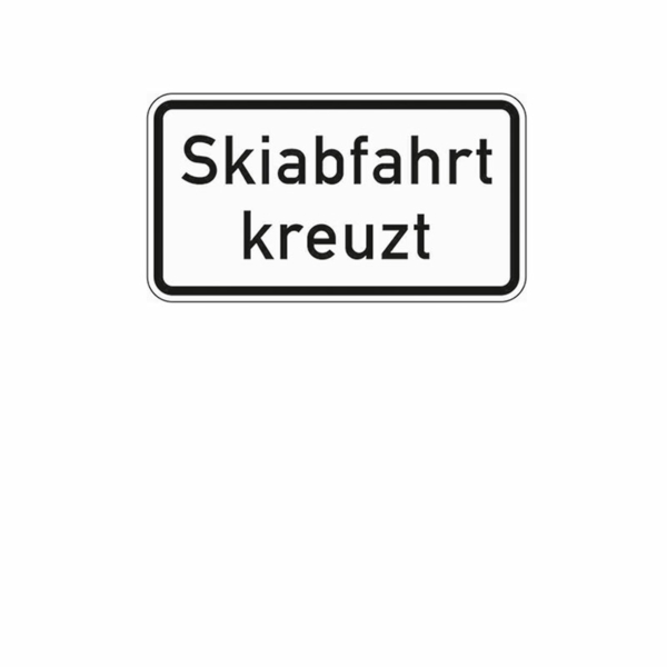 Zusatzzeichen 1007.55 Skiabfahrt kreuzt
