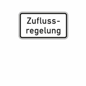 Zusatzzeichen 1012.37 Zmflussreglung