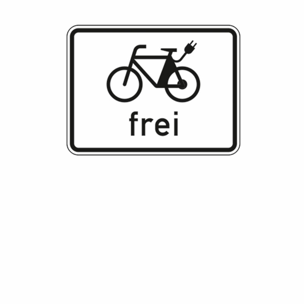 Zusatzzeichen 1022.13 E-Bikes frei