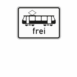 Zusatzzeichen 1024.16 Straßenbahnen frei