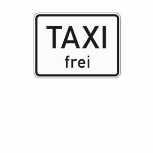 Zusatzzeichen 1026.30 Taxi frei