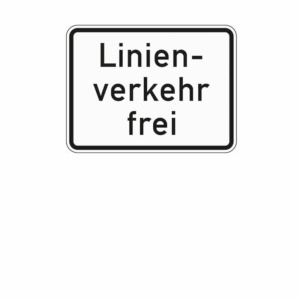 Zusatzzeichen 1026.32 Linienverkehr frei