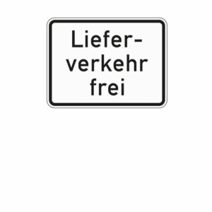 Zusatzzeichen 1026.35 Lieferverkehr frei