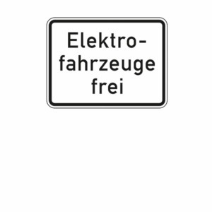 Zusatzzeichen 1026.61 Elektrofahrzeuge frei