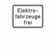 Zusatzzeichen 1026.61 Elektrofahrzeuge frei