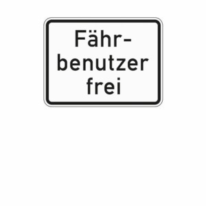 Zusatzzeichen 1028.34 Fährbenutzer frei