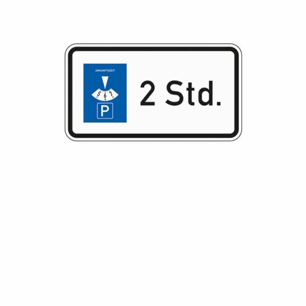 Zusatzzeichen 1040.32 Parkscheibe ... Stunden