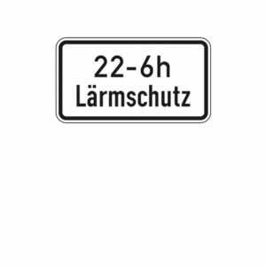 Zusatzzeichen 1040.35 Lärmschutz (mit Zeitangaben)