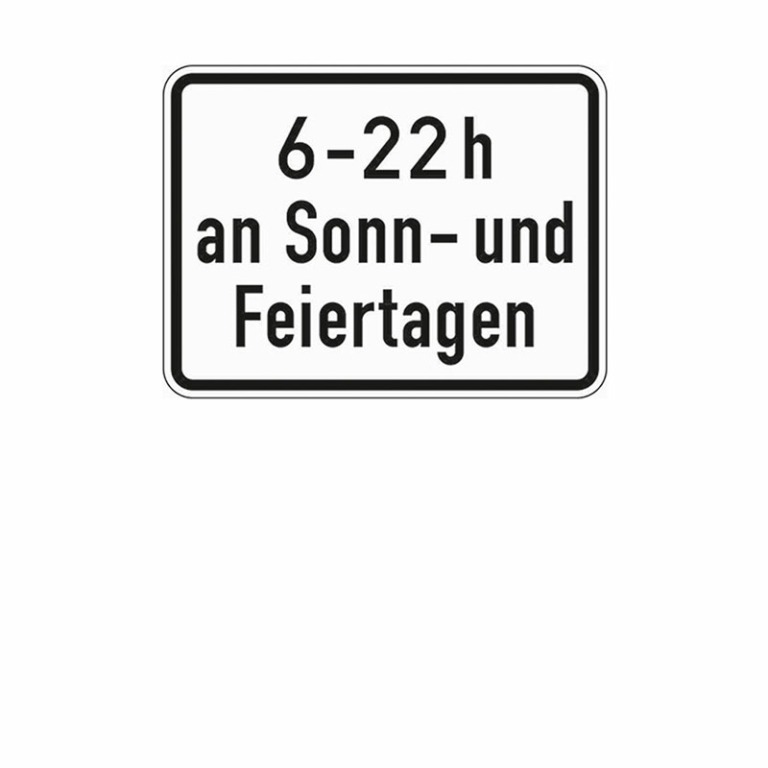 Zusatzzeichen 1042.35 Zeitliche Beschränkung - Debuschewitz.de